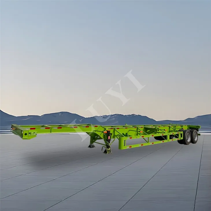 2 tengelyterhelés hordozó tartály 20/40 tonna csontváz félig pótkocsi