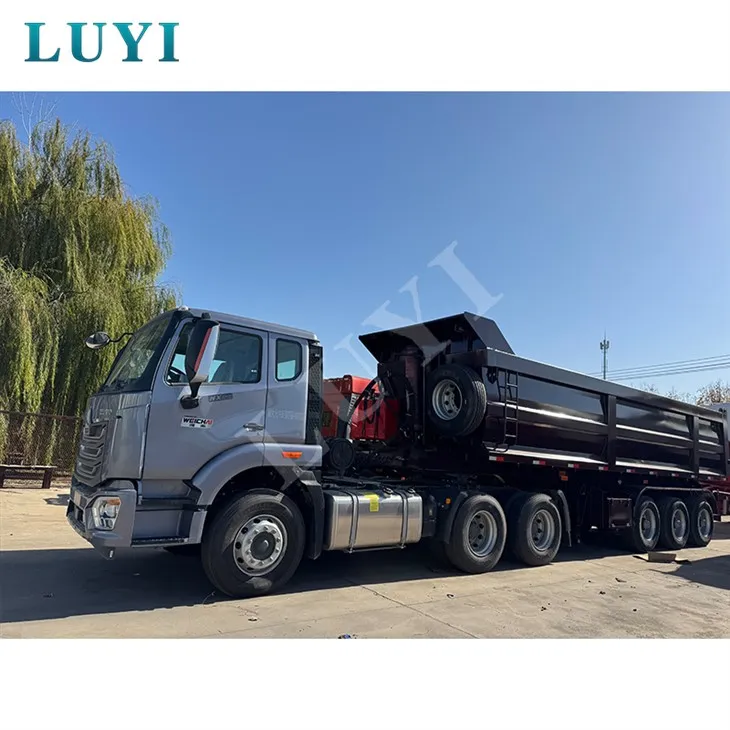 3-tengelyes U- típusú hidraulikus hátsó-dömperes félpótkocsi