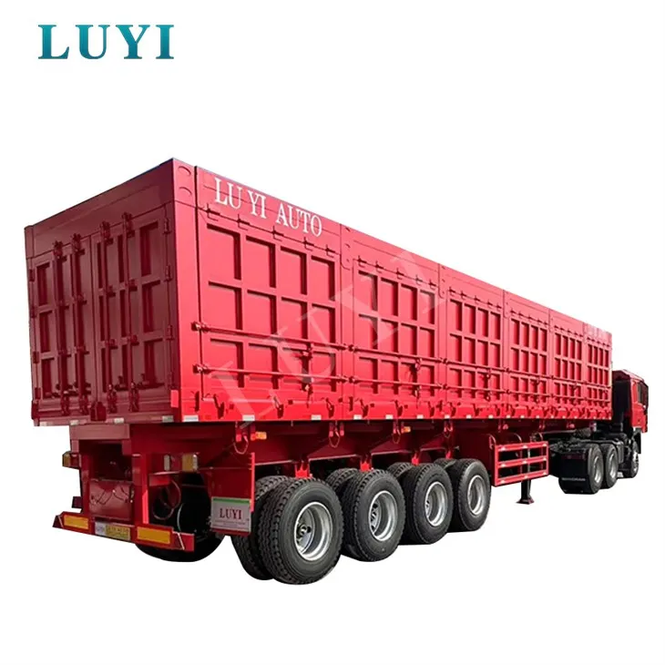 4 tengelyes oldalsó billenős félpótkocsi építőiparhoz és bányászathoz