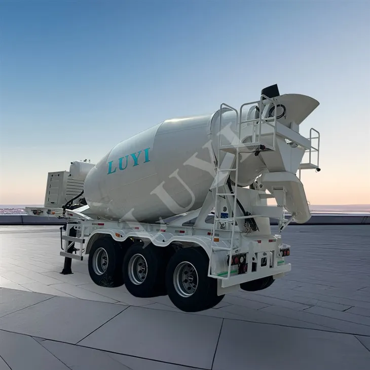 Három-tengelyes cementkeverő félpótkocsi-12 köbméter kapacitással