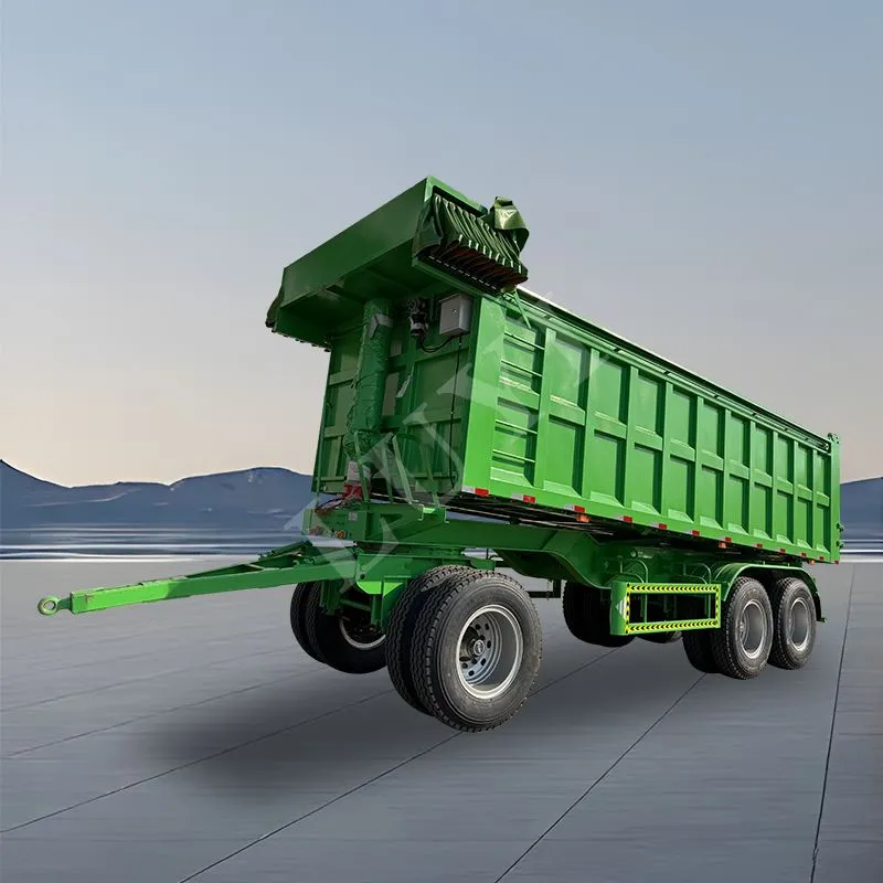 Két - tengely téglalap alakú 30/50 köbös hátsó kirakodás félig - pótkocsi